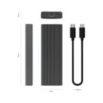 Aisens Box esterno M.2 (NGFF) ASM2-023GR NVMe A USB3.2 Gen2 - Colore grigio - immagine 3