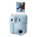 Fujifilm Instax Mini 12 Pastel Blue Fotocamera istantanea - Dimensioni immagine 62x46 mm - Flash automatico - Esposizione automatica - Mini specchio per selfie - Modalità primo piano - immagine 2