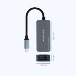 Nanocavo convertitore USB-C 3.2 GEN1 Ethernet 2.5G 15 cm - Colore grigio - immagine 2