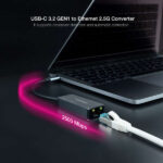 Nanocavo convertitore USB-C 3.2 GEN1 Ethernet 2.5G 15 cm - Colore grigio - immagine 3
