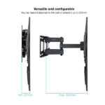 Tooq Supporto a parete per schermi da 32-70" Rotante/Inclinabile - Colore Nero - immagine 4