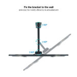 Tooq Supporto a parete per schermi da 37-70" Rotante/Inclinabile - Colore Nero - immagine 3