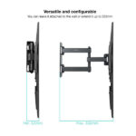 Tooq Supporto a parete per schermi da 37-70" Rotante/Inclinabile - Colore Nero - immagine 4