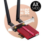 Cudy WE3000S Adattatore di rete PCI-e AX5400 WiFi 6E Tri-Banda - Bluetooth 5.2 - 2 antenne esterne - immagine 2