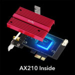 Cudy WE3000S Adattatore di rete PCI-e AX5400 WiFi 6E Tri-Banda - Bluetooth 5.2 - 2 antenne esterne - immagine 4