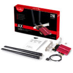 Cudy WE3000S Adattatore di rete PCI-e AX5400 WiFi 6E Tri-Banda - Bluetooth 5.2 - 2 antenne esterne - immagine 5