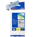 Brother TZeM961 Nastro laminato metallico originale per etichette - Testo nero su sfondo argento opaco - Larghezza 36 mm x 8 metri - immagine 2