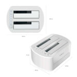 Aisens Docking station a doppio alloggiamento ASDS-D02W Sata 2.5/3.5 a USB 3.0/3.1 Gen1 - Clone - Colore bianco - immagine 4