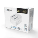 Aisens Docking station a doppio alloggiamento ASDS-D02W Sata 2.5/3.5 a USB 3.0/3.1 Gen1 - Clone - Colore bianco - immagine 5