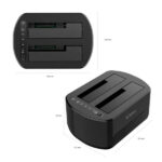 Aisens Stazione di docking a doppio alloggiamento ASDS-D03B Sata 2,5/3,5 a USB 3.0/3.1 Gen1 - Clone - Colore bianco - immagine 4