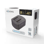 Aisens Stazione di docking a doppio alloggiamento ASDS-D03B Sata 2,5/3,5 a USB 3.0/3.1 Gen1 - Clone - Colore bianco - immagine 5