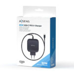 Caricabatterie Aisens 65W PD3.0 QC3.0 1xUSB-C 1,2 m - Colore nero - immagine 4