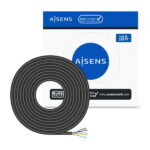 Aisens Cavo di rete esterno impermeabile RJ45 Cat.6 UTP rigido CCA AWG23 - 100 m - Colore nero - immagine 3