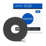 Aisens Cavo di rete esterno impermeabile RJ45 Cat.6 Ftp Rigido Awg24 - 100 m - Colore nero - immagine 3