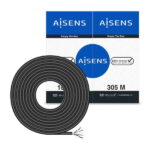 Aisens Cavo di rete esterno impermeabile RJ45 Cat.6 Ftp Rigido Awg24 - 305 m - Colore nero - immagine 3