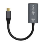 Aisens Convertitore in alluminio da USB-C a HDMI 4K@60Hz - USB-C/M-HDMI/H - 15 cm - Colore grigio - immagine 2