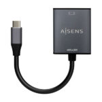 Aisens Convertitore in alluminio da USB-C a HDMI 4K@30Hz - USB-C/M-HDMI/H - 15 cm - Colore grigio - immagine 2