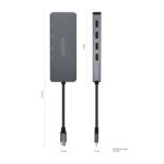 Aisens Hub USB 3.2 Gen1 5G USB-C - USB-C/M-4xUSB-C/H - 15 cm - Colore grigio - immagine 3