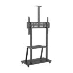 Aisens Supporto da pavimento Eco con ruote - Vassoio per DVD e supporto per telecamera per monitor/TV 150 kg da 37-100 - Colore nero - immagine 3