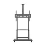 Aisens Supporto da pavimento Eco con ruote - Vassoio per DVD e supporto per telecamera per monitor/TV 150 kg da 37-100 - Colore nero - immagine 4