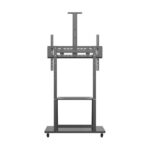 Aisens Supporto da pavimento Eco con ruote - Vassoio per DVD e supporto per telecamera per monitor/TV 150 kg da 37-100 - Colore nero - immagine 5