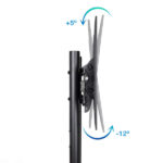Tooq Ramses Supporto da pavimento con ruote per schermi da 37" a 70" - Blocco ruote - Ripiano - Gestione cavi - Peso max 50 kg - VESA max 600X400 mm - Colore nero - immagine 4