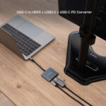 Nanocavo Convertitore USB-C a HDMI, USB3.0 e USB-C PD - Colore grigio - immagine 3
