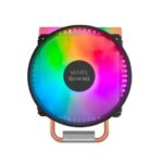 Mars Gaming MCPU44 Doppia ventola CPU da 110 mm con dissipatore a 4 heatpipe - Illuminazione ARGB - Velocità massima 1600 giri/min - Colore nero - immagine 2