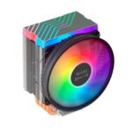 Mars Gaming MCPU44 Doppia ventola CPU da 110 mm con dissipatore a 4 heatpipe - Illuminazione ARGB - Velocità massima 1600 giri/min - Colore nero - immagine 3
