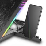 Mars Gaming MNBC5 Base di raffreddamento per laptop fino a 19" - 6 ventole - 7 posizioni di inclinazione - Illuminazione ARGB dinamica - Base per smartphone - Griglia in alluminio - 2 porte USB 2.0 - immagine 4