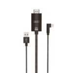 XO Adattatore da cavo Lightning a HDMI - Lunghezza 1,8 m - Supporto risoluzione 2K (60 Hz)/1080P - Scambio dati e audio - Alimentazione USB - Colore nero - immagine 4