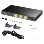 Cudy GS1028PS2 Switch Gigabit PoE+ a 24 porte con 2 porte Gigabit SFP - immagine 3
