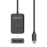 Aisens USB-C Dock M.2 (NGFF) Asuc-M2D011-Bk SATA/NVME a USB3.1 GEN2 - Colore nero - immagine 3