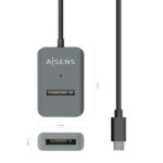 Aisens USB-C Dock M.2 (NGFF) Asuc-M2D012-Gr SATA/NVME a USB3.1 GEN2 - Colore grigio - immagine 3