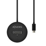 Aisens USB-C Dock M.2 (NGFF) Asuc-M2D013-Bk SATA/NVME a USB3.1 GEN2 - Colore nero - immagine 2
