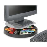 Kensington Smartfit Spin 2 Supporto girevole - Organizer girevole - Supporta monitor fino a 18 kg - Altezza regolabile - Colore grigio - immagine 3