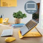 Leitz Ergo Cosy Supporto regolabile per laptop da 13" a 17" - Design ergonomico - Altezza regolabile su 4 livelli - Colore giallo caldo - immagine 2
