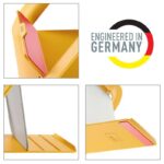 Leitz Ergo Cosy Supporto regolabile per laptop da 13" a 17" - Design ergonomico - Altezza regolabile su 4 livelli - Colore giallo caldo - immagine 3