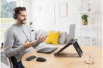 Kensington Smartfit Easy Riser Supporto per laptop da 12 a 17" - Struttura che facilita la ventilazione - 3 regolazioni di altezza - Design universale - Colore nero - immagine 5
