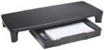 Kensington Supporto per monitor con cassetto Smart Fit Supporto intelligente e organizzato - Altezza regolabile - Posizioni ottimizzate - Piattaforma universale - Colore nero - immagine 3