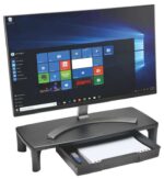 Kensington Supporto per monitor con cassetto Smart Fit Supporto intelligente e organizzato - Altezza regolabile - Posizioni ottimizzate - Piattaforma universale - Colore nero - immagine 4
