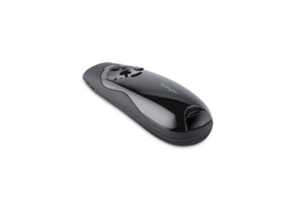 Kensington Expert Presentatore wireless con puntatore laser verde e controllo cursore - Luminosità 10 volte superiore - Pulsanti retroilluminati - Portata wireless 45 m - Colore nero