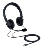 Cuffie Kensington Hi-Fi USB-C con microfono - Driver da 40 mm - Compatibili con tutti i dispositivi USB-C - Archetto imbottito regolabile - Microfono flessibile a braccio - Cuscinetti in schiuma rivestiti in similpelle - Colore nero - immagine 2