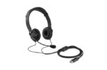Kensington Cuffie con microfono USB - Archetto regolabile - Cuscinetti imbottiti - Comandi sul cavo - Cavo da 1,80 m - Colore nero - immagine 3