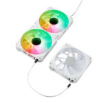 Abysm Gaming Arclight 2.0 ARGB White Confezione da 3 ventole da 120 mm con illuminazione ARGB - Velocità massima 1500 giri/min - Collegamento in serie - immagine 2