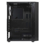 Unykach Glayze Case Tower ATX - Illuminazione ARGB - Lato in vetro temperato - USB-A 2.0/3.2 e audio - 1 ventola RGB da 120 mm installata - Colore nero - immagine 3
