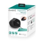 Mouse ergonomico verticale USB Ewent 1800 dpi - 5 pulsanti - Per destrimani - Cavo da 1,23 m - Colore nero - immagine 5