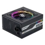 Unykach Atilius RGB Black 650W Alimentatore 650W ATX 2.31 - Illuminazione RGB - Completamente modulare - PFC attivo - Ventola da 120 mm - immagine 2
