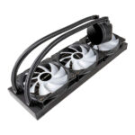 Unykach Aquastorm 360 Kit di raffreddamento a liquido - 3 ventole da 120 mm - Illuminazione RGB - Visualizzazione della temperatura della CPU - Tubo da 38 mm - immagine 2