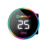 Unykach Aquastorm 360 Kit di raffreddamento a liquido - 3 ventole da 120 mm - Illuminazione RGB - Visualizzazione della temperatura della CPU - Tubo da 38 mm - immagine 4